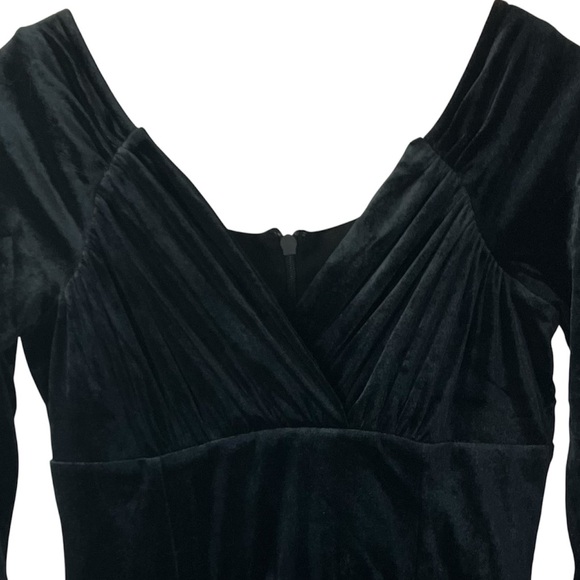 Vixen by Micheline Pitt Black Velvet Starlet Dress - Picture 3 of 6